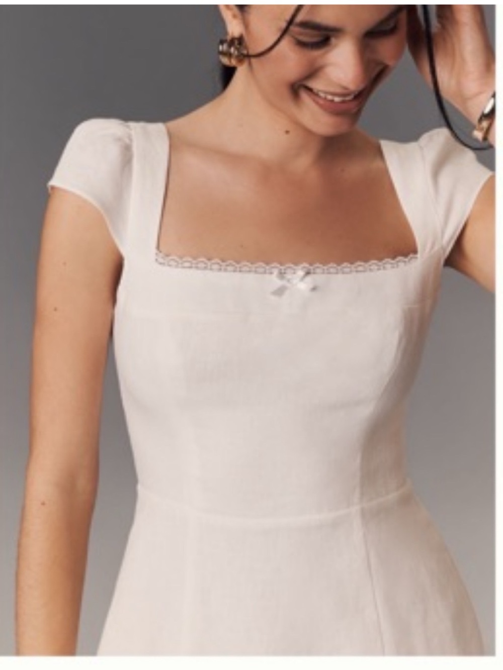 NWT Reformation Loula 100% Linen Mini Dress, size 12